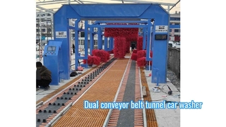 Kolon Low Maintenance สายพานลำเลียงคู่อุปกรณ์ล้างรถ 36M 16 แปรง