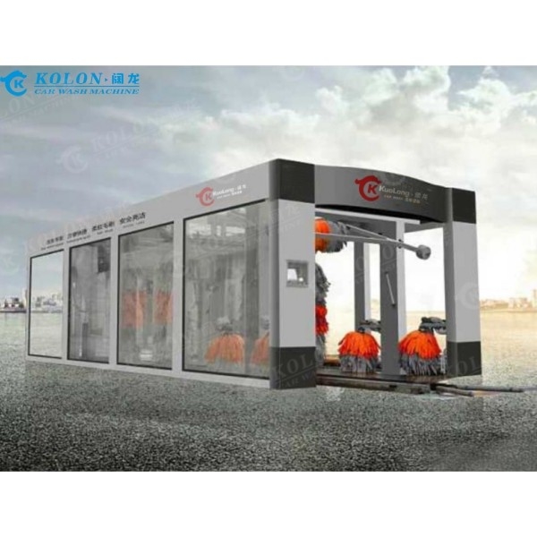 เวอร์ชั่นปรับปรุง Tunnel แบบต่อเนื่อง แบบยาว เครื่องซักผ้ารถยนต์อัตโนมัติเต็ม สําหรับสถานีน้ํามัน ทําความสะอาดรถยนต์มากขึ้น