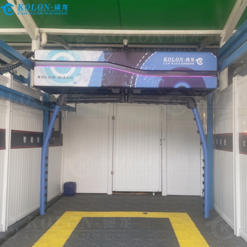 เครื่องล้างรถอัตโนมัติไม่มีแปรง ไม่มีสัมผัส KL360-2 15kw ปั๊มน้ํา 12kw เครื่องแห้งอากาศ