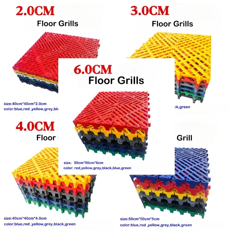 พลาสติก PP Interlocking Garage Floor Tile 2.0cm 3.0cm 4.0cm 5.0cm 6.0cm