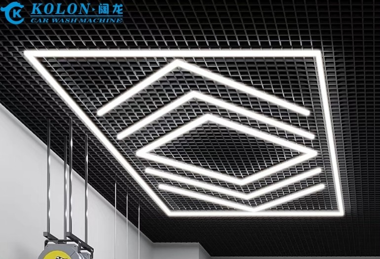 ขายร้อน รถโชว์รูม รถยนต์ ร้านทํางาน รายละเอียดการออกแบบแสง Led Workshop ไฟเพดาน LED ไฟ
