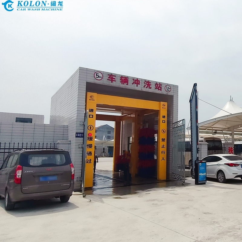 เครื่องทําความสะอาดบัสอัตโนมัติแรง 67kw ด้วยระบบควบคุม PLC สะอาดเร็ว 3-5 นาที